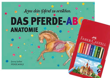 Das Pferde-ABC - Anatomie / Buch mit Softcover und FARBER-CASTELL-Buntstiftset