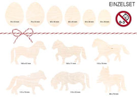 Baumschmuck Ponys + Ostereier zum creativen Gestalten