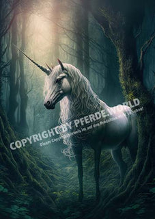 Märchenhaftes Einhorn - Illustration