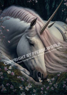 Schlafendes Einhorn - Illustration