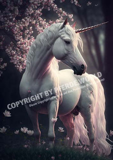 Einhorn in magischem Licht - Illustration