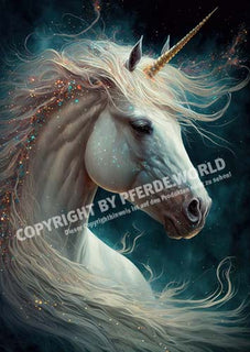 Einhorn mit Glitzer - Illustration