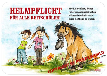 Hinweisschild Helmpflicht