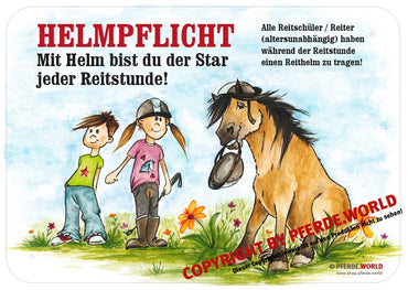 Hinweisschild Helmpflicht