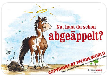 Abäppeln nicht vergessen! Hinweisschild