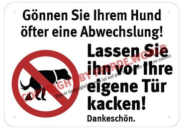 Keine Hundetoilette - Hinweisschild