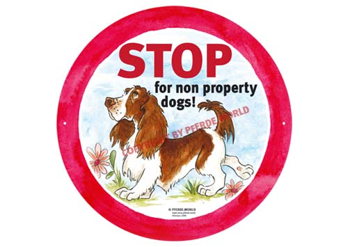 STOP for non property dogs - information sign