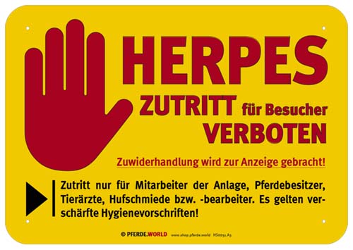 Hinweisschild - Herpes