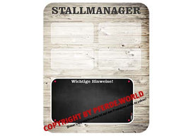 Stallmanager für 4 Pferde, Bundle inkl. 4 Stalltafeln