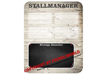 Stallmanager für 4 Pferde, Bundle inkl. 4 Stalltafeln