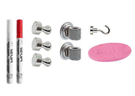 Magnetischer Futterplan für 24 Pferde mit Kreidestiften und Schwammtuch