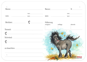 Boxenschild / Stalltafel 