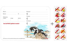 Laden Sie das Bild in den Galerie-Viewer, Boxenschild / Stalltafel mit Aufklebern für Fütterungsverbote Paint Horse Sliding Stopp