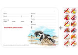 Boxenschild / Stalltafel mit Aufklebern für Fütterungsverbote Paint Horse Sliding Stopp