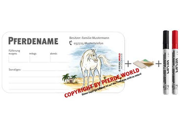Magnetische individuelle Stalltafel für den Stallmanager - Araber