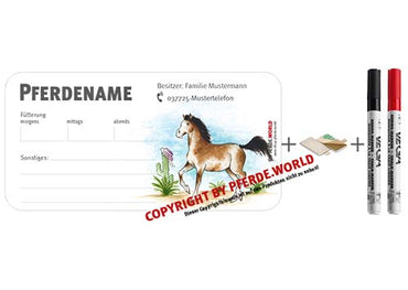Magnetische individuelle Stalltafel für den Stallmanager - Criollo