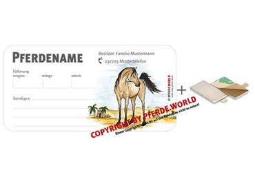 Magnetische individuelle Stalltafel für den Stallmanager - Araber