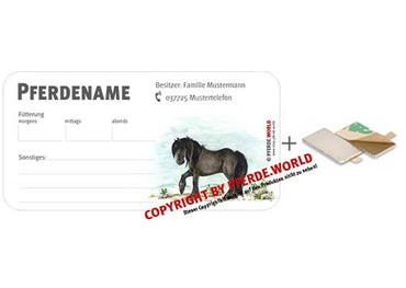 Magnetische individuelle Stalltafel für den Stallmanager - Fell Pony