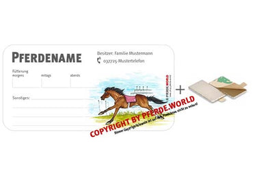 Magnetische individuelle Stalltafel für den Stallmanager - Galopper