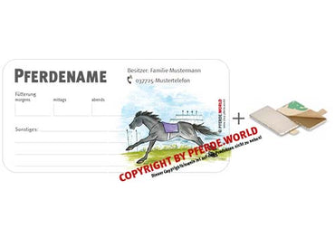 Magnetische individuelle Stalltafel für den Stallmanager - Galopper