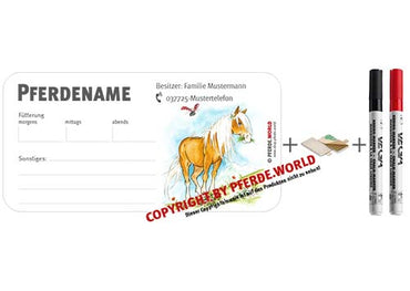 Magnetische individuelle Stalltafel für den Stallmanager - Haflinger