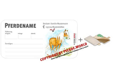 Magnetische individuelle Stalltafel für den Stallmanager - Haflinger