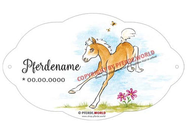 Namensschilder für Fohlen - Haflinger