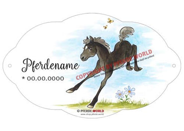 Namensschild für Fohlen - Springpferd