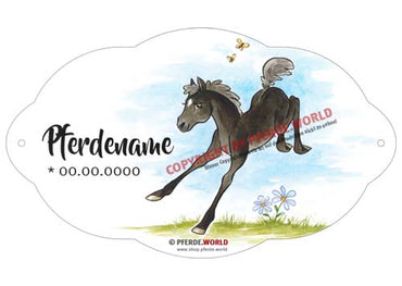 Namensschild für Fohlen - Springpferd