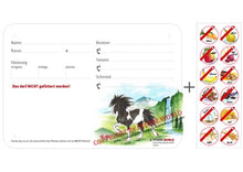 Laden Sie das Bild in den Galerie-Viewer, Boxenschild / Stalltafel mit Aufklebern für Fütterungsverbote Isländer