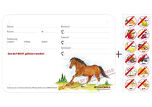 Laden Sie das Bild in den Galerie-Viewer, Boxenschild / Stalltafel mit Aufklebern für Fütterungsverbote Westfale