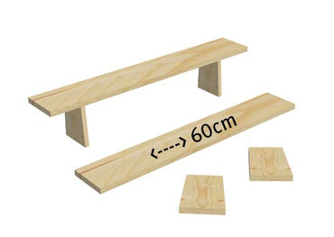 Erzgebirgische Fensterbank mit steckbaren Füßen für Schwibbogen