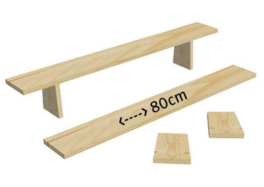 Erzgebirgische Fensterbank mit steckbaren Füßen für Schwibbogen