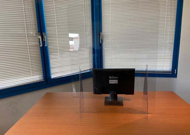 Hygieneschutzwand - Spuck- und Niesschutz aus Plexiglas zum Schutz des Personals