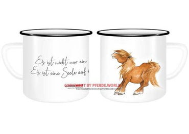Emaille Tasse - Pony - Es ist nicht nur ein Pferd. Es ist eine Seele auf 4 Hufen.