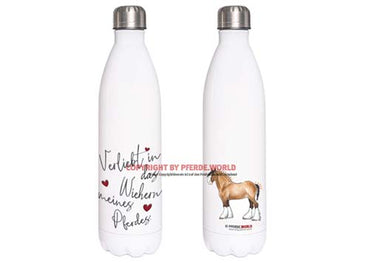 Edelstahl Thermosflasche - Shire Horse - Verliebt in das Wiehern meines Pferdes