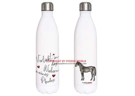 Edelstahl Thermosflasche - Verliebt in das Wiehern meines Pferdes - Schweres Warmblut