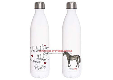 Edelstahl Thermosflasche - Verliebt in das Wiehern meines Pferdes - Schweres Warmblut