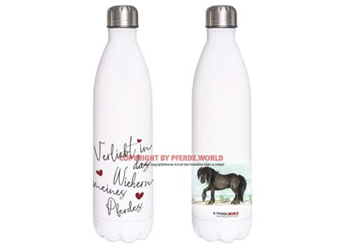 Edelstahl Thermosflasche - Verliebt in das Wiehern meines Pferdes - Fell Pony