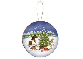 Weihnachtskugel Ø 10 cm No.2 - Nostalgische Verpackung aus Pappe zum Befüllen